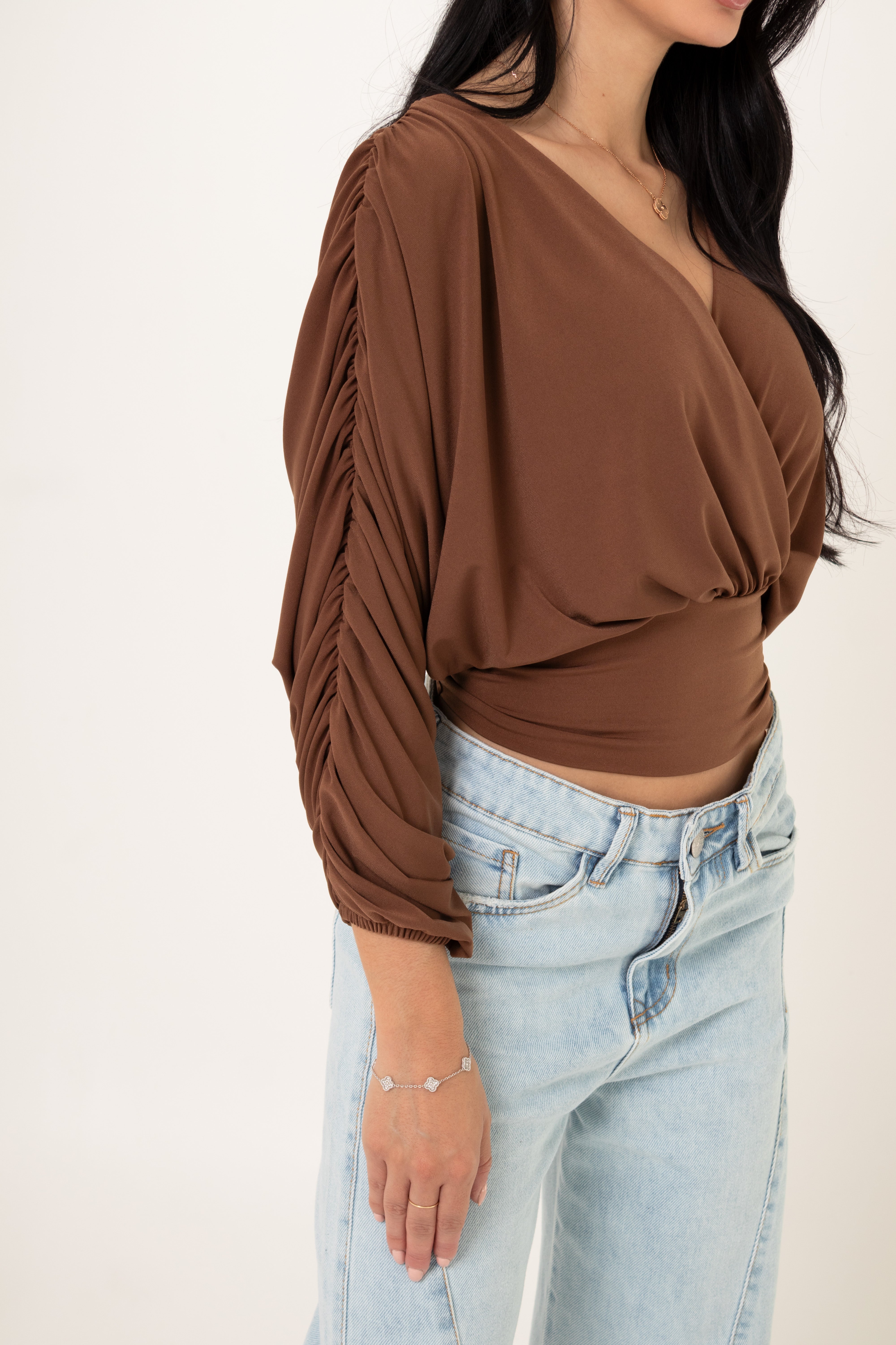 Blusa Cruzada Resortada