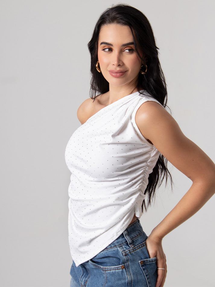 blusa brillos resorte