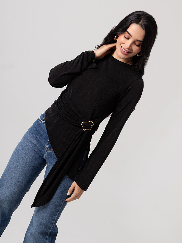 blusa cinturón
