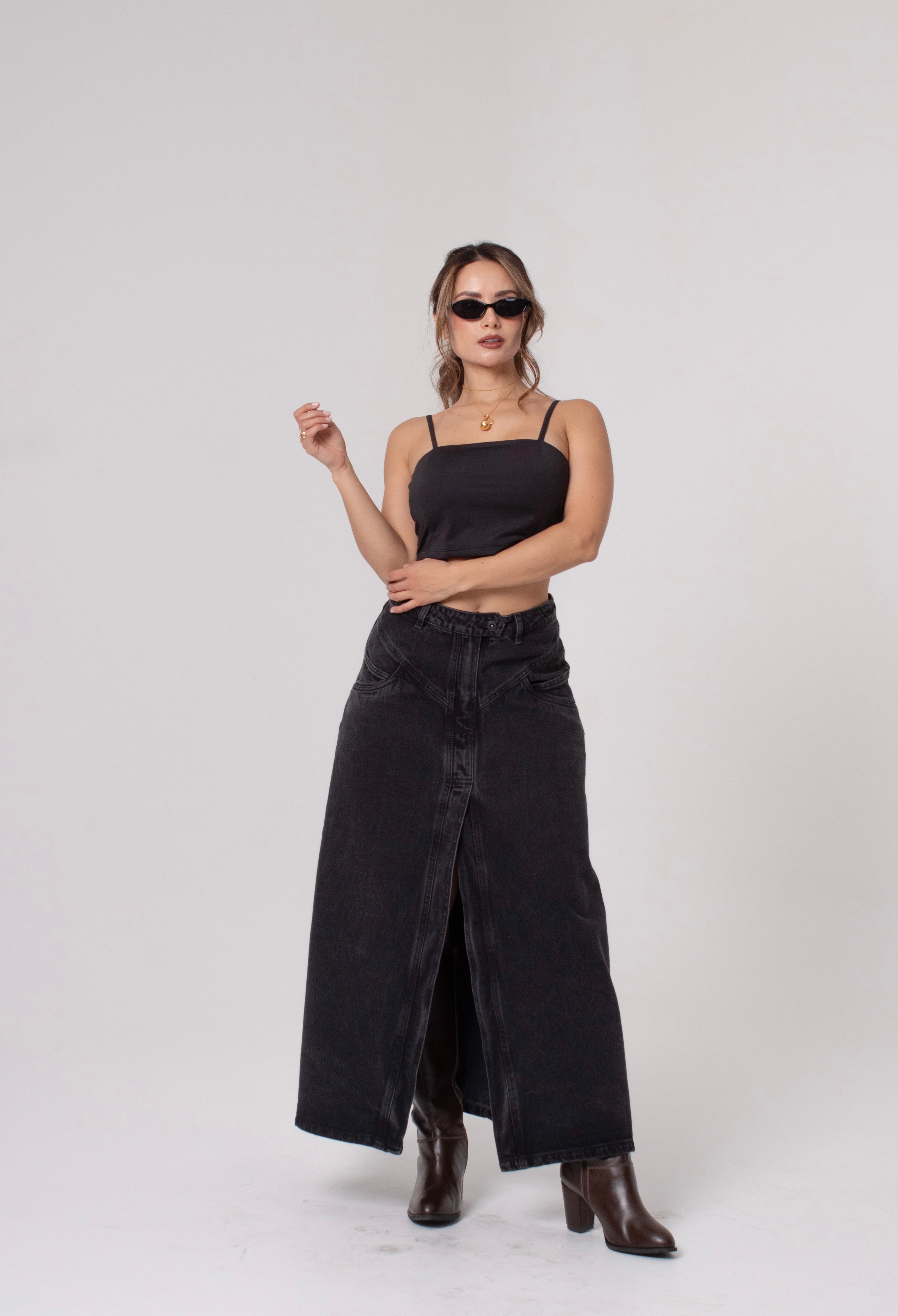 Falda Maxi Humo
