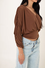 Blusa Cruzada Resortada