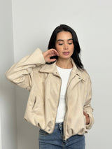 Chaqueta pana Over Beige