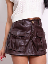 Falda Short cargo café