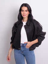 Chaqueta Pana Over Negro