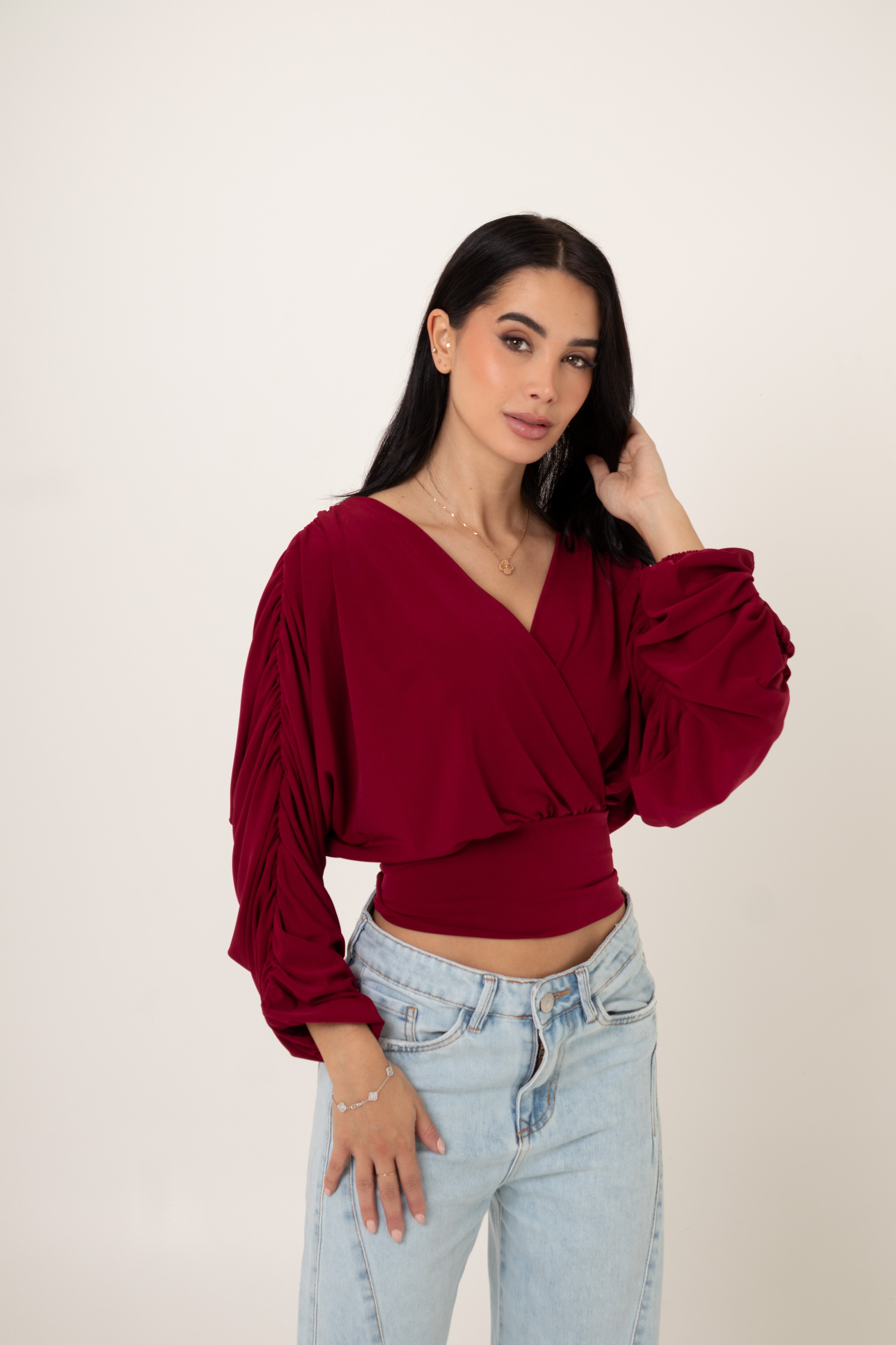 Blusa Cruzada Resortada