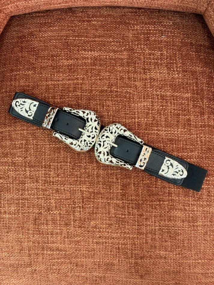 Cinturon Doble Ebilla plateada