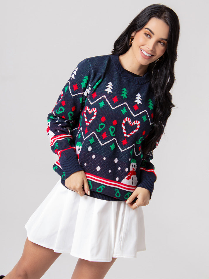 suéter muñeco nieve