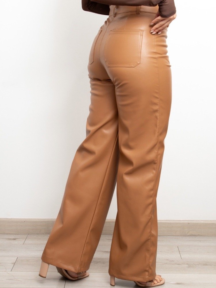 PANTALON CUERO CAMEL