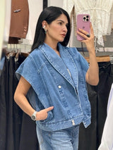 CHALECO DENIM OSCURO